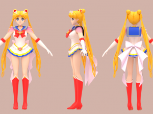Sailor moon - usagi tsukino Modello 3D