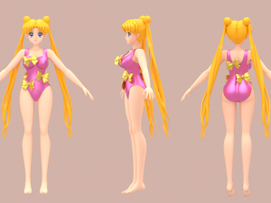 Sailor moon - usagi tsukino Modello 3D