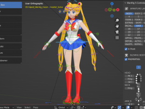 Sailor moon - usagi tsukino Modello 3D
