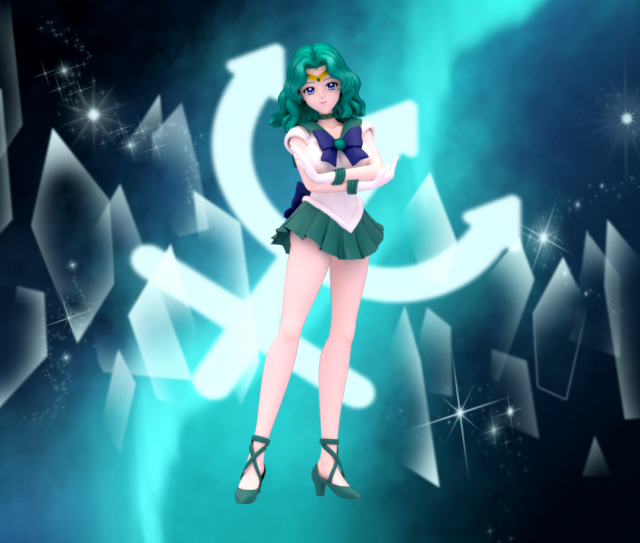 Sailor neptune- michiru kaiou 3D Модель .c4d .max .obj .3ds .fbx .stl .blend