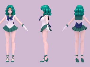 Sailor neptune- michiru kaiou 3D Модель
