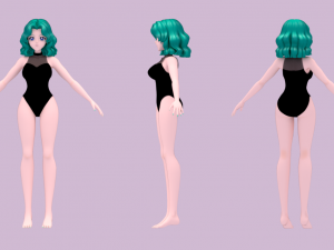 Sailor neptune- michiru kaiou 3D Модель