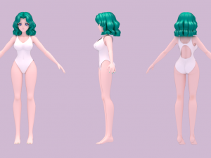Sailor neptune- michiru kaiou 3D Модель