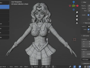 Sailor neptune- michiru kaiou 3D Model