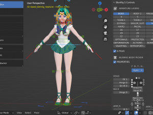 Sailor neptune- michiru kaiou 3D Модель