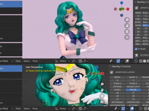 Sailor neptune- michiru kaiou 3D Model