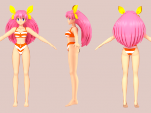Wedding peach - momoko hanasaki 3D Model