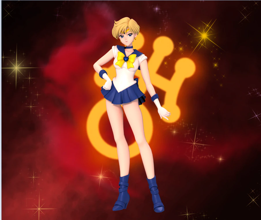 Sailor Uranus - Haruka Tenou 3D Model .c4d .max .obj .3ds .fbx .stl .blend