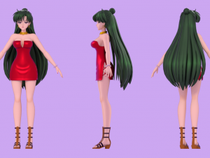 Sailor Pluto - Setsuna Meiou Modelo 3D