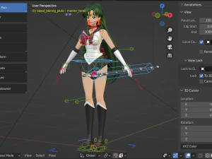 Sailor Pluto - Setsuna Meiou 3D Model