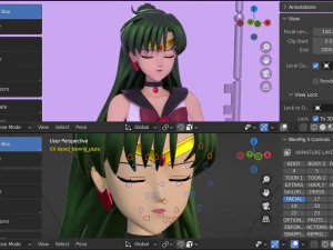 Sailor Pluto - Setsuna Meiou 3D Model