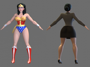Wonder Woman - Cartoon style 3D 모델