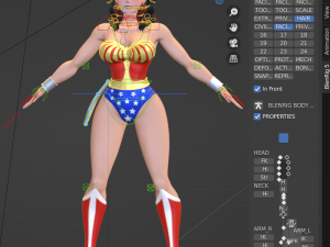 Wonder Woman - Cartoon style 3D 모델