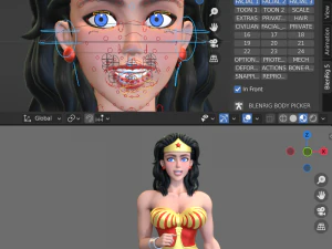 Wonder Woman - Style dessin anim&eacute; Modèle 3D