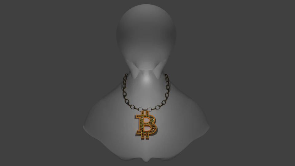 bitcoinnecklace 3D Model .c4d .max .obj .3ds .fbx .stl .blend