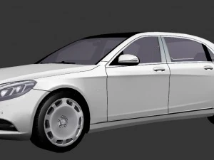 mercedes-maybach s600 x222 2014 hq low poly 3D Model