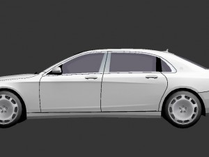 mercedes-maybach s600 x222 2014 hq low poly Model 3D