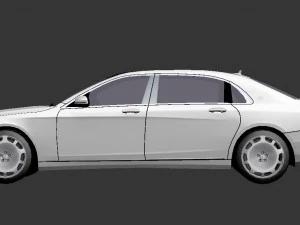 mercedes-maybach s600 x222 2014 hq low poly 3D Model
