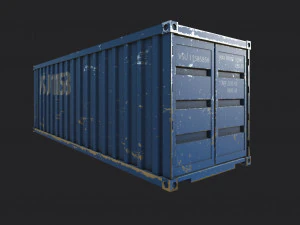4 pack shipping container 3D Model