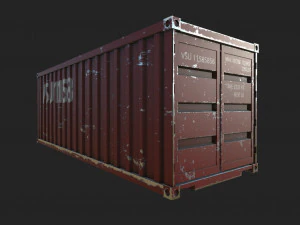 4 pack shipping container 3D Model