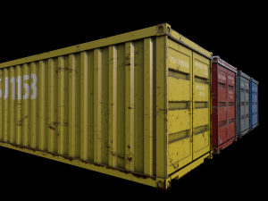 4 pack shipping container 3D 模型