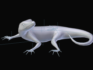 green lizard- podarcis sicula Modelo 3D