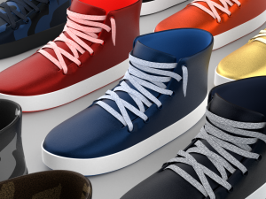 stylized shoes sneakers collection low poly 3D in 3DExport