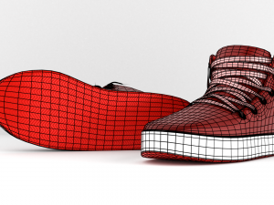 stylized shoes sneakers collection low-poly Modelo 3D