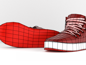 stylized shoes sneakers collection low-poly Modelo 3D