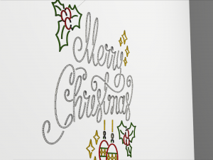 merry christmas led typo decoration 3D Model