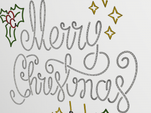 merry christmas led typo decoration 3D Model