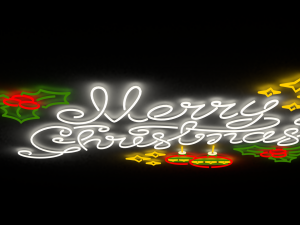 merry christmas led typo decoration 3D Model