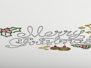 merry christmas led typo decoration 3D Model