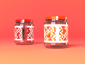 jam jar apricot and cherries 3D Model