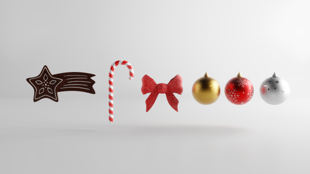 christmas decoration assets 3D Model .c4d .max .obj .3ds .fbx .stl .blend 
