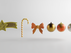 christmas decoration assets 3D Model