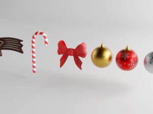 christmas decoration assets 3D Model