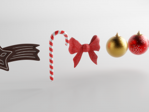 christmas decoration assets 3D Model