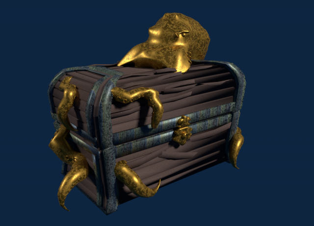 treasure chest of the sea 3D Модель .c4d .max .obj .3ds .fbx .stl .blend 