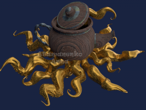 kettle with octopus Modello 3D