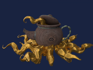 kettle with octopus 3D मॉडल