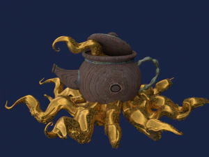 kettle with octopus 3D Model