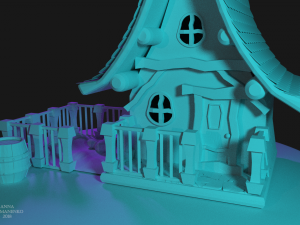 low poly house 3D 모델