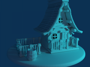 low poly house 3D Model