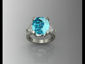 blu diamond cushion 3D Print Model