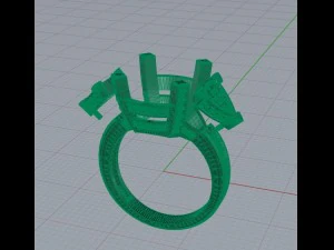 blu diamond cushion 3D Print Model