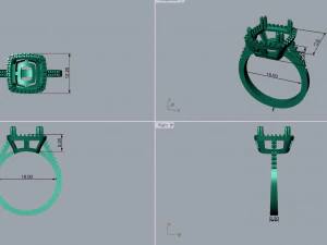 Cushion Ring 3D Print Model