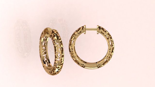 Earrings Leopard Model Cetak 3D .c4d .max .obj .3ds .fbx .stl .blend 