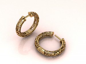 Earrings Leopard Model Cetak 3D