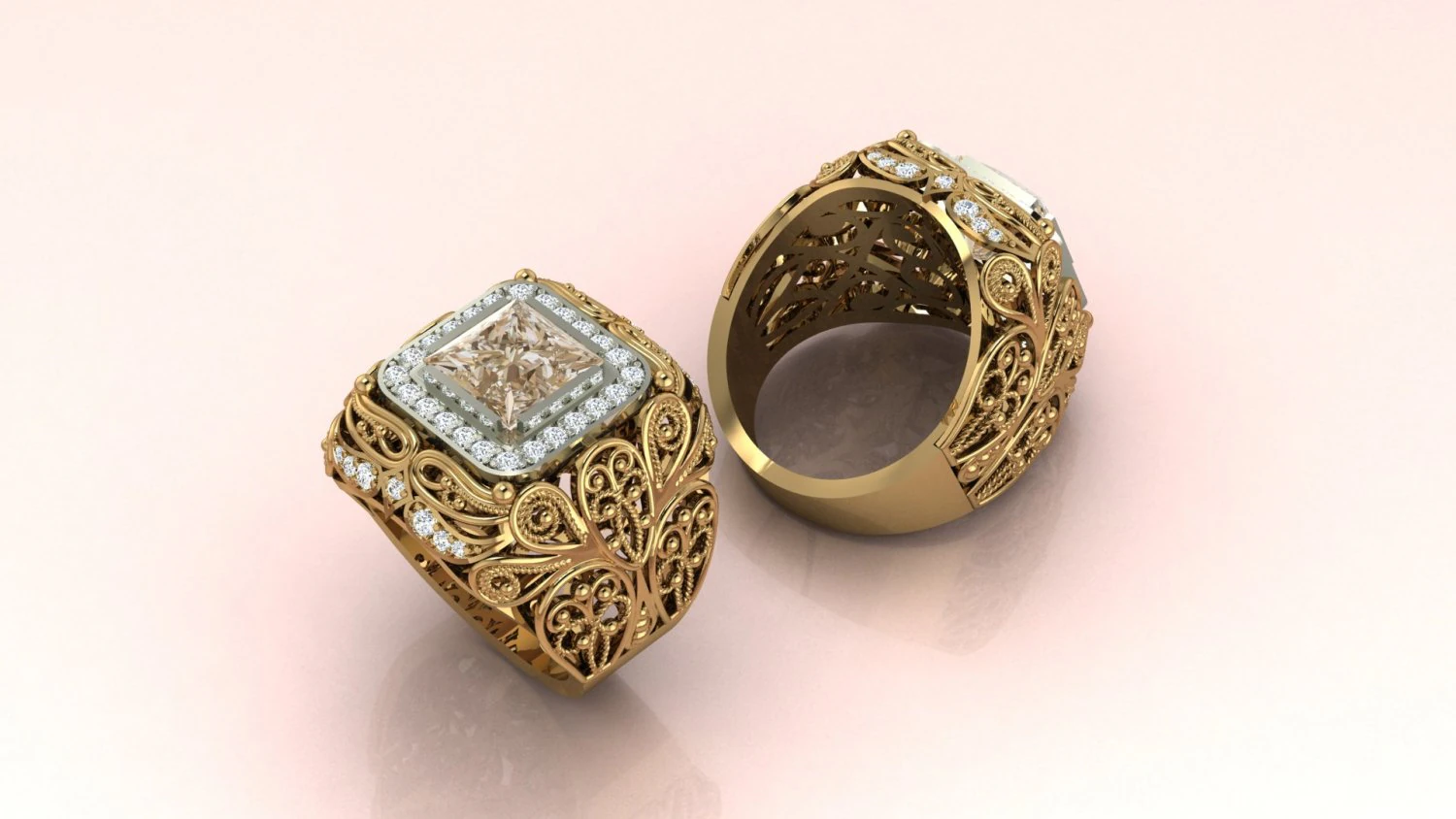 Man Ring 3D Print Model .c4d .max .obj .3ds .fbx .stl .blend 